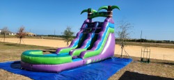 20250419 164601 1747182988 16' Purple/Green Tropical Single Lane Water Slide