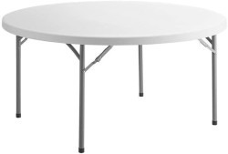 60 White Round Folding Tables